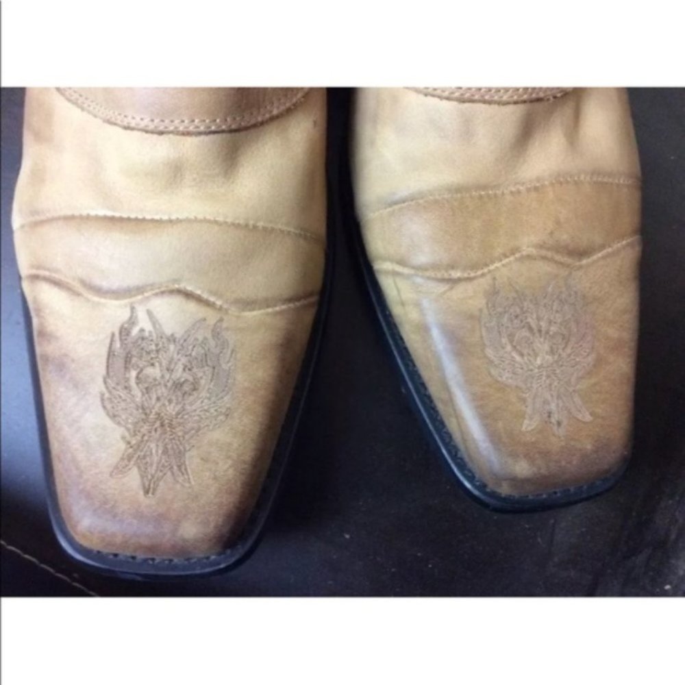 Cowboy Mules Skechers BackStage Brown Leather - Picture 9 of 13